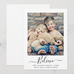 Minimalistisch glaubtes religiöses Portrait-Foto Feiertagskarte