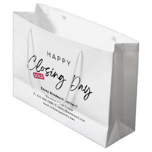 Minimalistisch Glücklicher Abschlusstag Verkauf du Große Geschenktüte