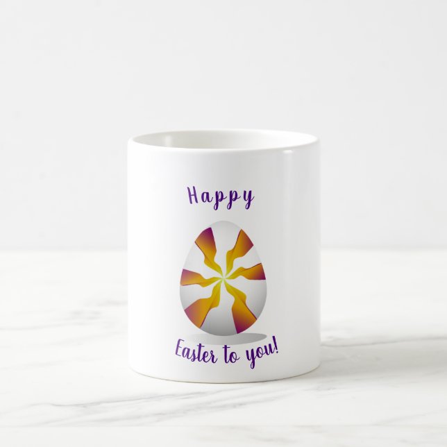 Minimalistisch glücklicher Ostern für Sie Romantik Kaffeetasse (Mittel)