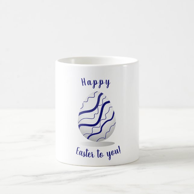 Minimalistisch glücklicher Ostern für Sie Romantis Kaffeetasse (Mittel)