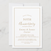 Minimalistisch Gold 50. Hochzeitstag