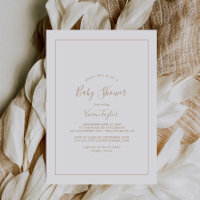 Minimalistisch Gold Baby Dusche