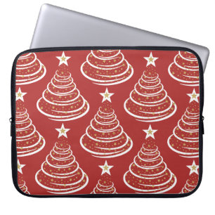 Minimalistisch Gold Glitzer Weihnachtsbaumen Laptopschutzhülle