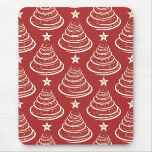 Minimalistisch Gold Glitzer Weihnachtsbaumen Mousepad