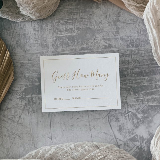 Minimalistisch Gold Guess Wie viele Kisses Game (Von Creator hochgeladen)