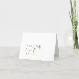 Minimalistisch Gold Moderne Art Deco Hochzeit Viel Dankeskarte