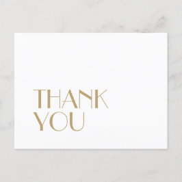Minimalistisch Gold Moderne Art Deco Hochzeit Viel Postkarte