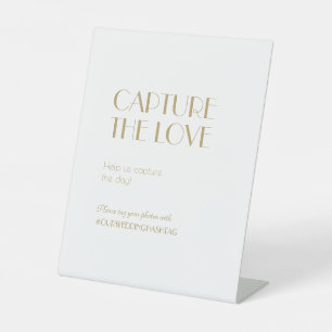 Minimalistisch Gold Modernes Art Deco Capture the Sockelschild