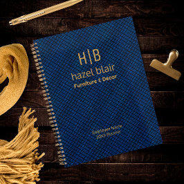 Minimalistisch Gold Monogramm | Benutzerdefinierte Planer