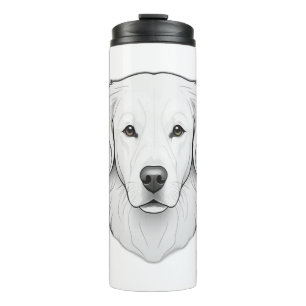 Minimalistisch Golden Retriever Thermosbecher