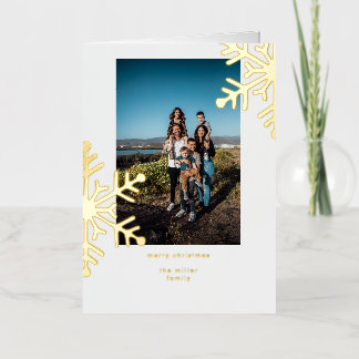 Minimalistisch Golden Snowflakes Frohe Weihnachten