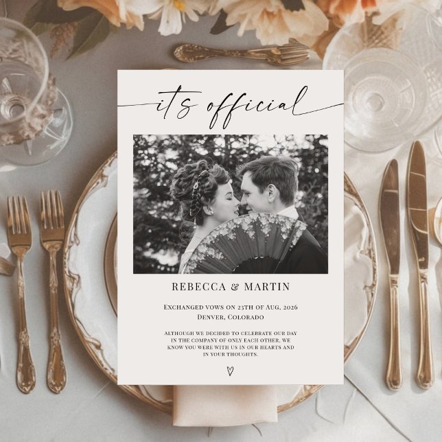 Minimalistisch Got wir Verheirateten Hochzeitsabsc Ankündigung (Von Creator hochgeladen)