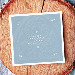 Minimalistisch Gotische Wintermesse Weihnachten Bl Serviette