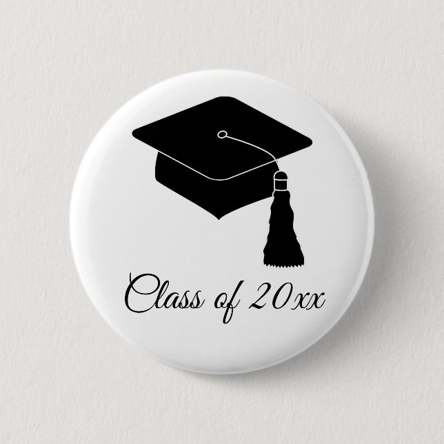 Minimalistisch Grad Cap-Klasse 2018 Button (Vorderseite)