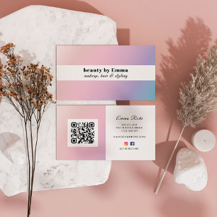 Minimalistisch Gradient Beauty Makeup Artist Visitenkarte