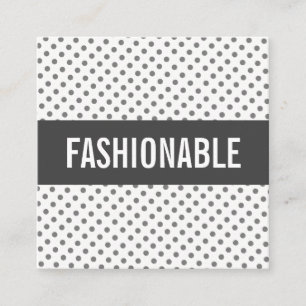 Minimalistisch / Grau Bar / Dot Muster Quadratische Visitenkarte