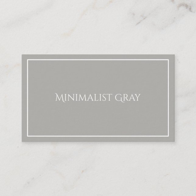 minimalistisch grau einfach beruflich und elegant visitenkarte (Vorderseite)
