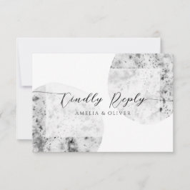 Minimalistisch grau | Hochzeit RSVP Karte