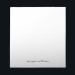 Minimalistisch Grau Ombre Personalisiert Notepad Notizblock<br><div class="desc">Minimalistisch Grau Ombre Personalisiert Notepad</div>