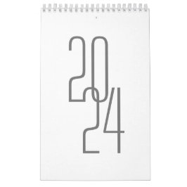 Minimalistisch Grau und Weiß Kalender