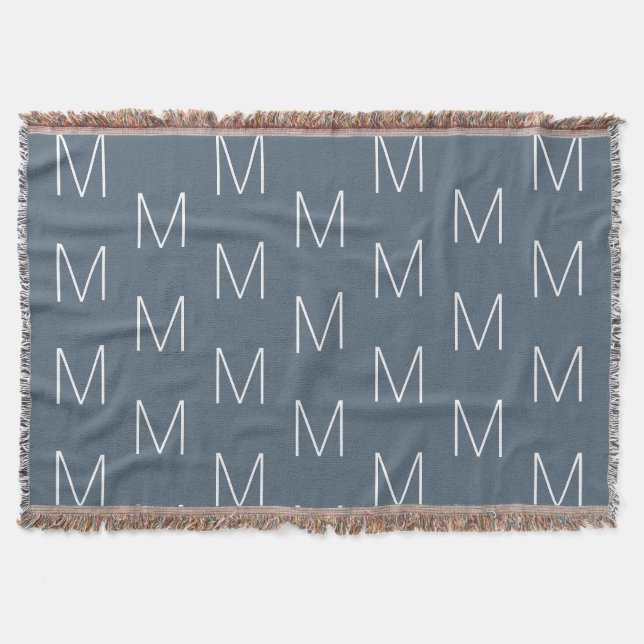 Minimalistisch-graublaues Muster Decke (Vorderseite)