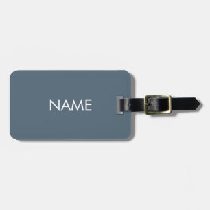Minimalistisch-graue individuelle Name-Text-Monogr Gepäckanhänger