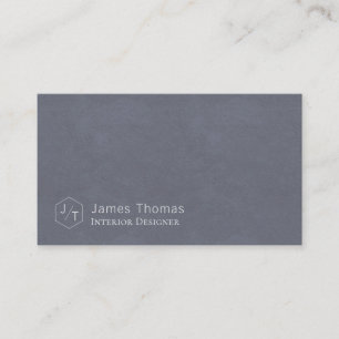 Minimalistisch graue Monogramm Visitenkarte