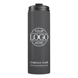 Minimalistisch-Graue Werbefirma-Logo Thermosbecher