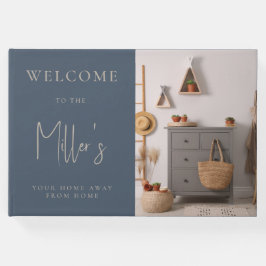 Minimalistisch Gray Beige Airbnb Ferienvermietung Gästebuch
