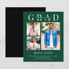 Minimalistisch Green 3 Foto Abschluss Celebration