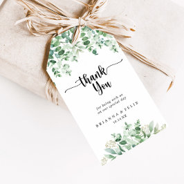 Minimalistisch Green Eucalyptus Wedding Vielen Dan Geschenkanhänger