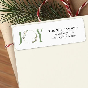 Minimalistisch Green Watercolor Wreath Freude Weih