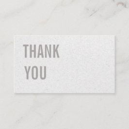 Minimalistisch Grey Kraft Paper Danke & Discount Visitenkarte