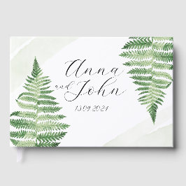 Minimalistisch grüne Fern Gästebuch