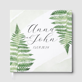 Minimalistisch grüne Fern Gästebuch