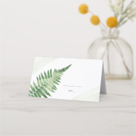 Minimalistisch grüne Fern Platzkarte
