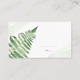 Minimalistisch grüne Fern Platzkarte