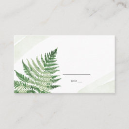 Minimalistisch grüne Fern Platzkarte