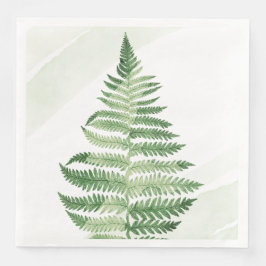 Minimalistisch grüne Fern Serviette
