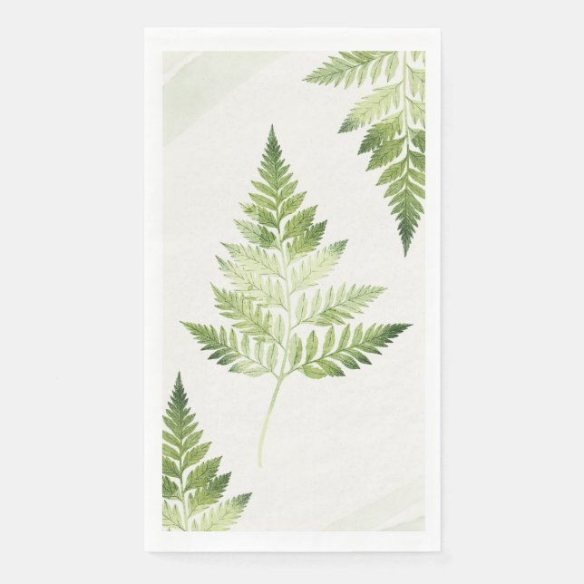 Minimalistisch grüne Fern Serviette (Vorderseite)