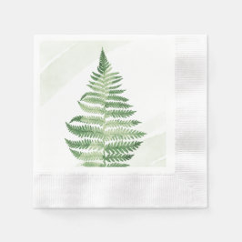 Minimalistisch grüne Fern Serviette
