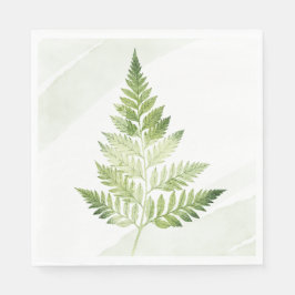 Minimalistisch grüne Fern Serviette