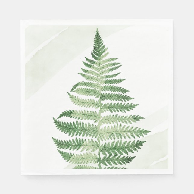 Minimalistisch grüne Fern Serviette (Vorderseite)