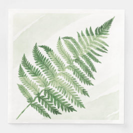 Minimalistisch grüne Fern Serviette
