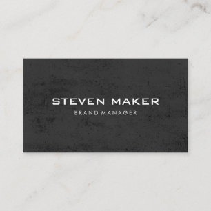 Minimalistisch Grunge Slate Gray Visitenkarte