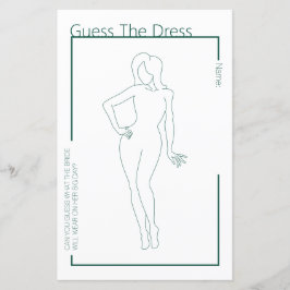 Minimalistisch Guess das Dress Brautparty Game
