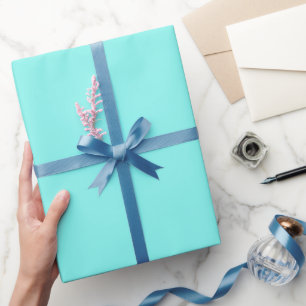 Minimalistisch gürmisch-chic Aqua blau Türkis Geschenkpapier