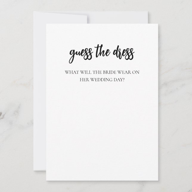 Minimalistisch Guthaben Die Dress Brautparty Game  Einladung (Vorderseite)