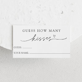 Minimalistisch Guthaben Wie viele Kisses Game Card Begleitkarte