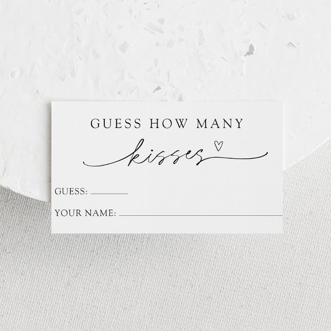 Minimalistisch Guthaben Wie viele Kisses Game Card Begleitkarte (Von Creator hochgeladen)